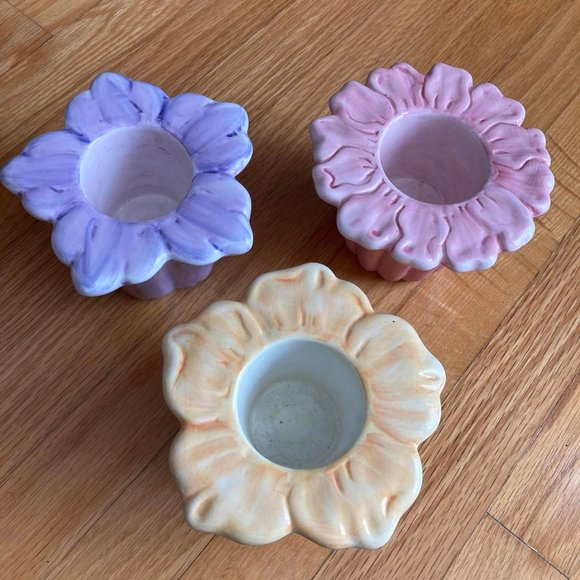 Other - Bella Casa Ganz Art Deco Ceramic Hand painted candle holders